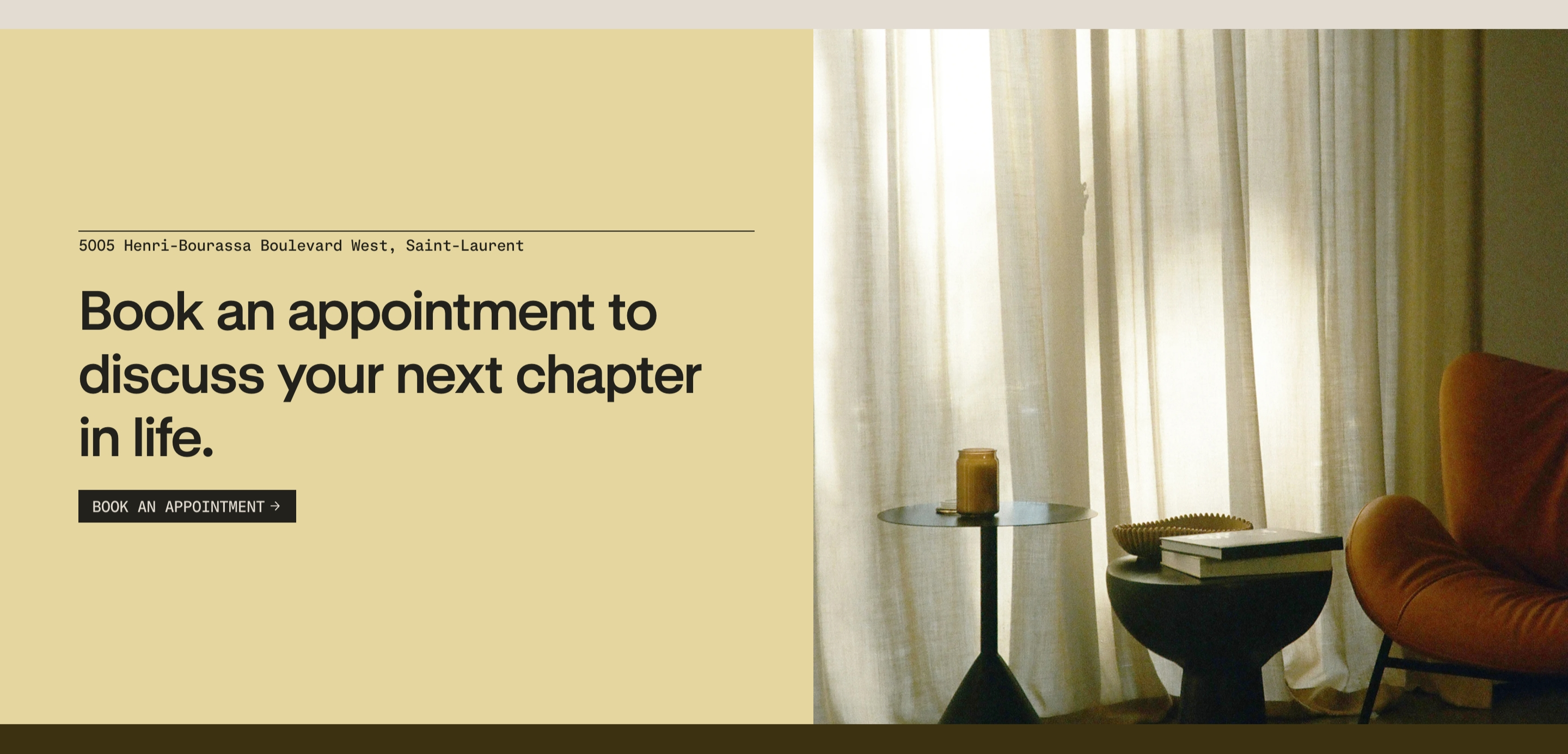 Chapitre Residentiel Call to Action design