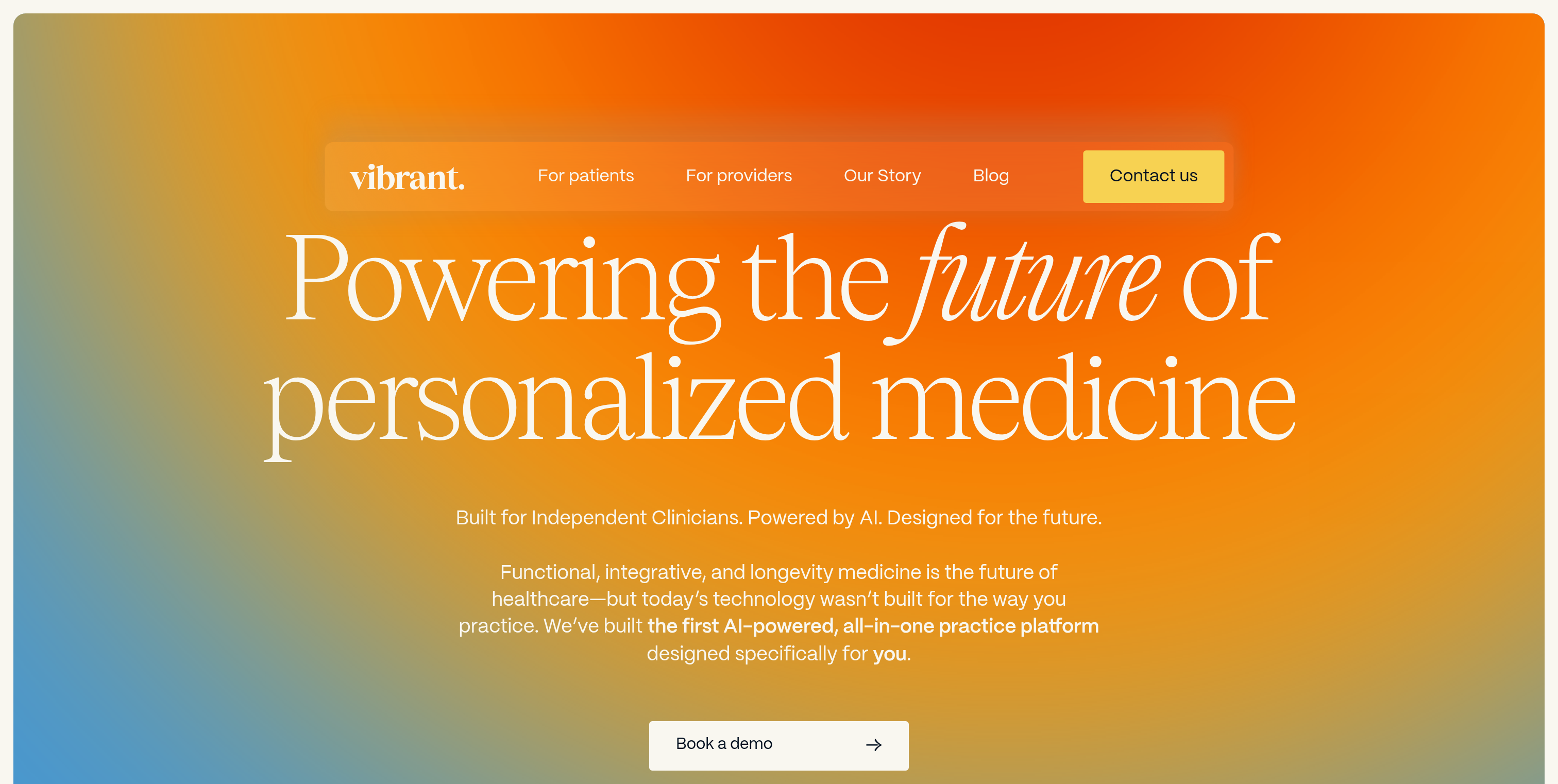 Vibrant Hero design
