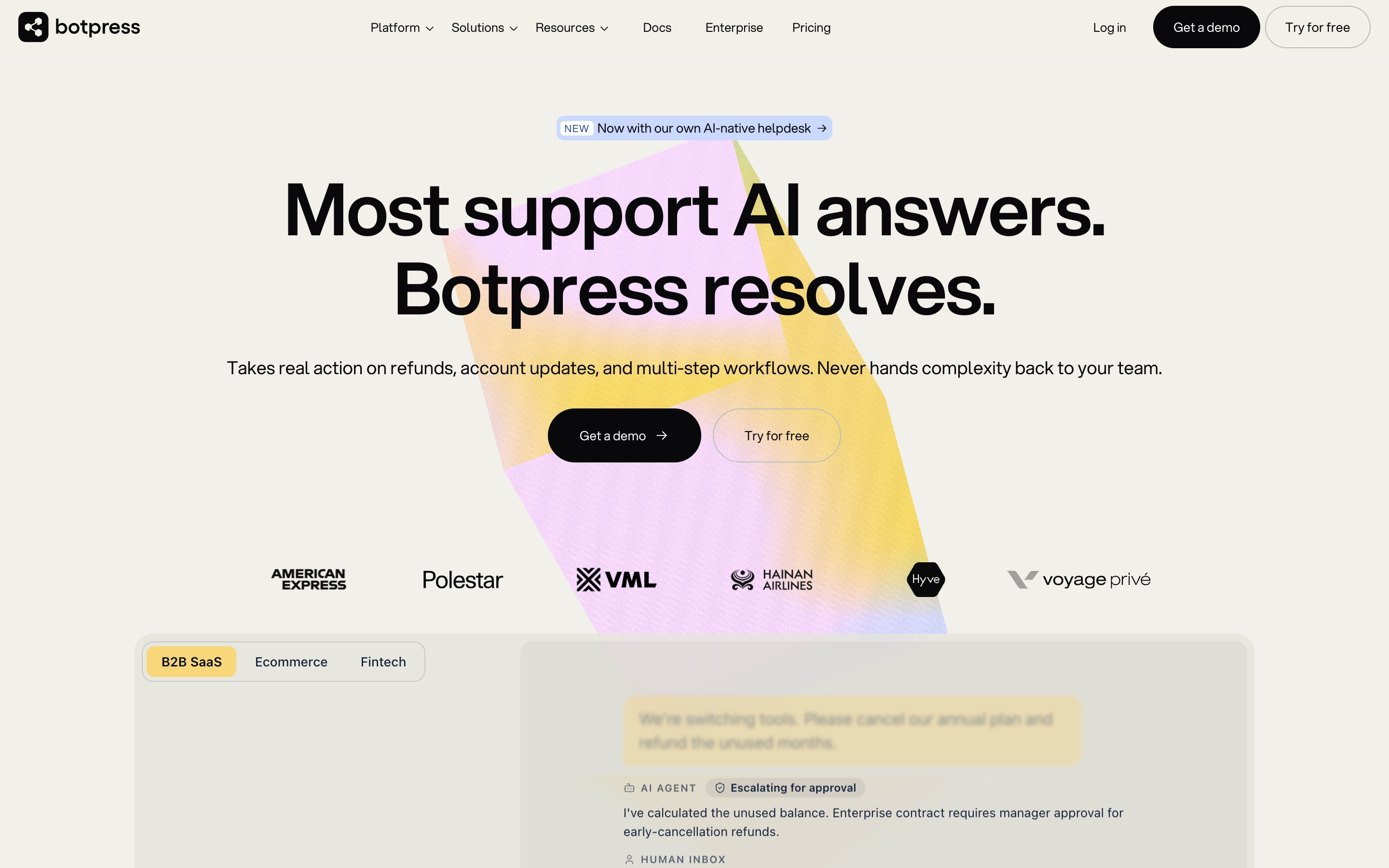 Botpress Hero design