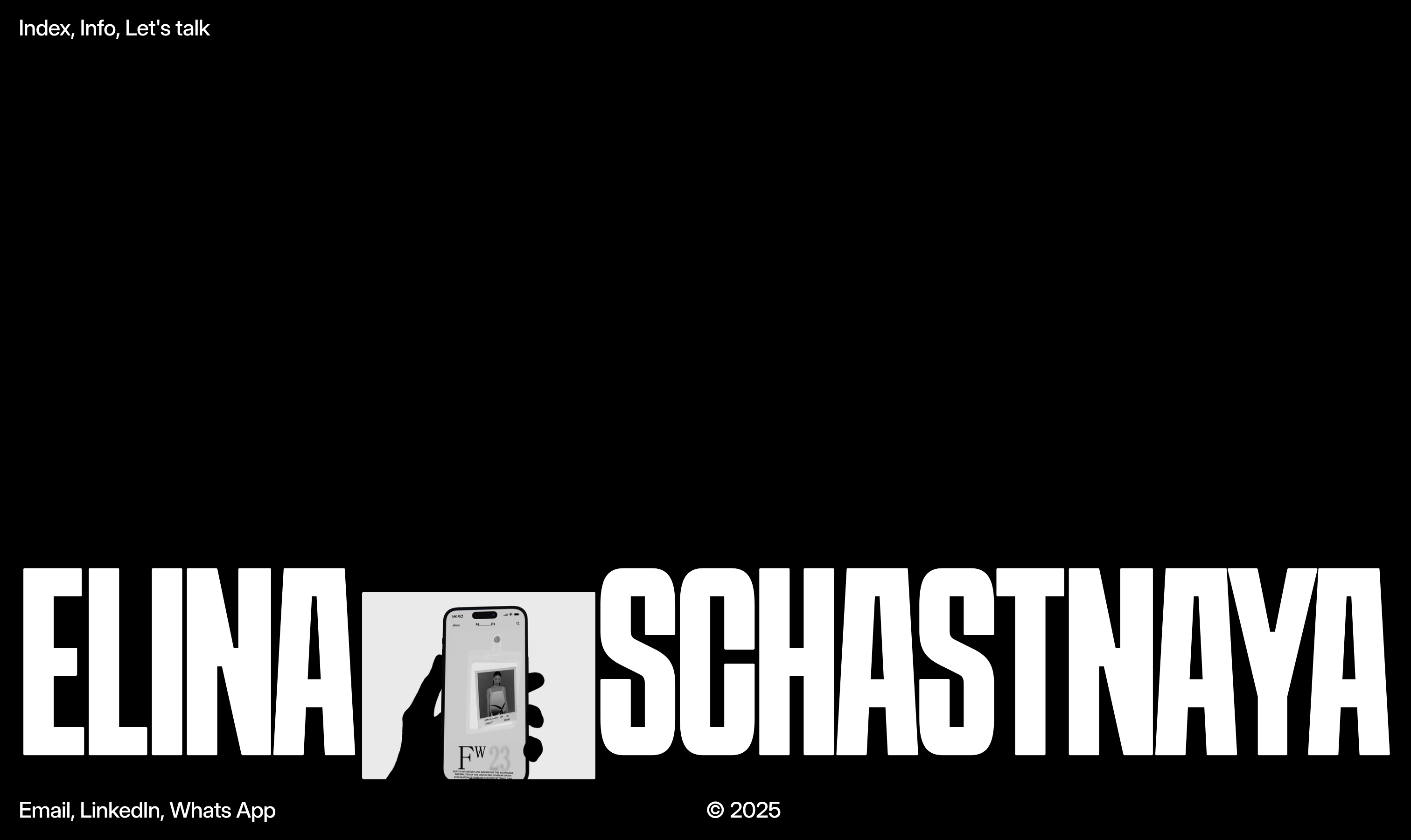 Elina Schastnaya Footer design