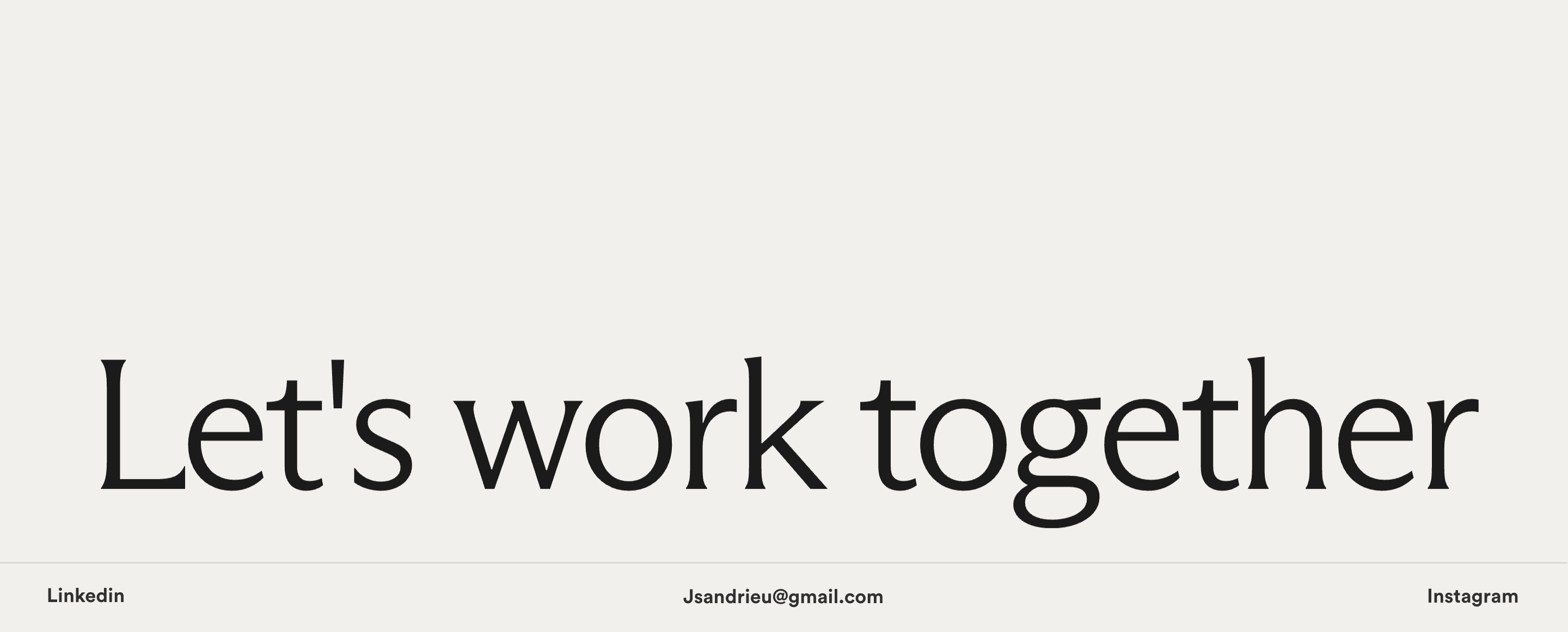 Jules Andrieu Footer design