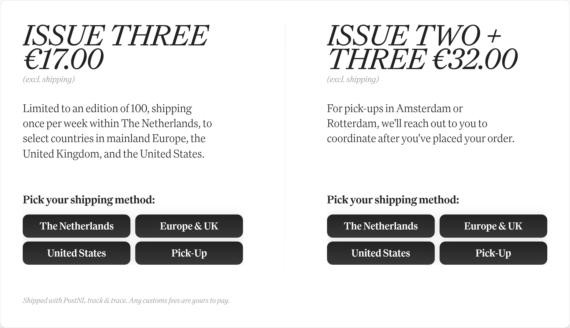 Transcript Magazine Pricing design