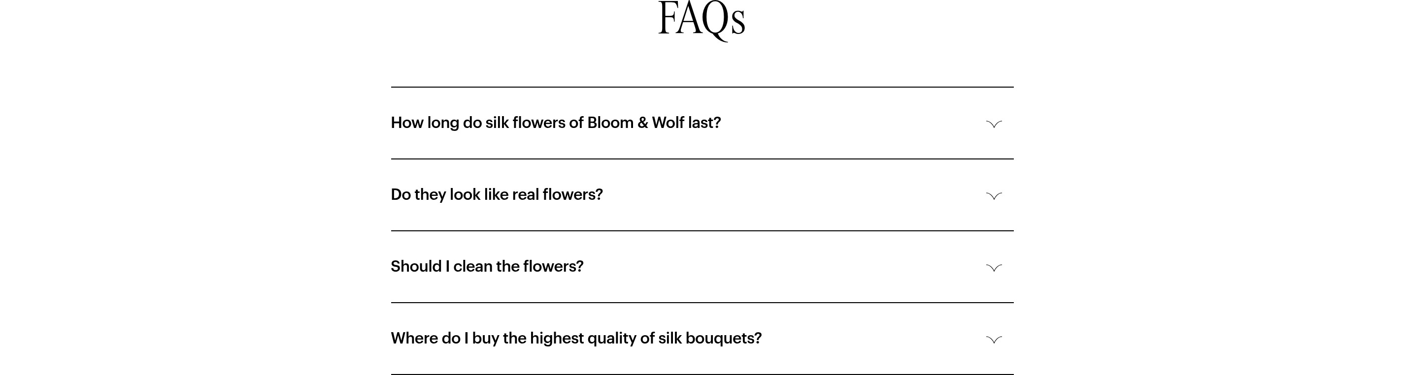 Bloom and Wolf FAQ design