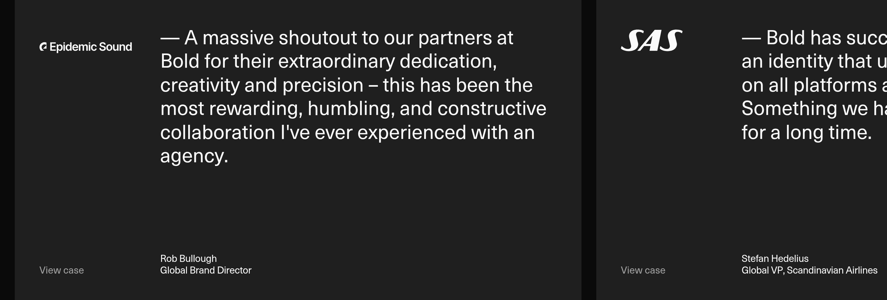 Bold Testimonial design